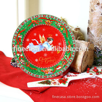 10.5 Inches Christmas Plate with Server set